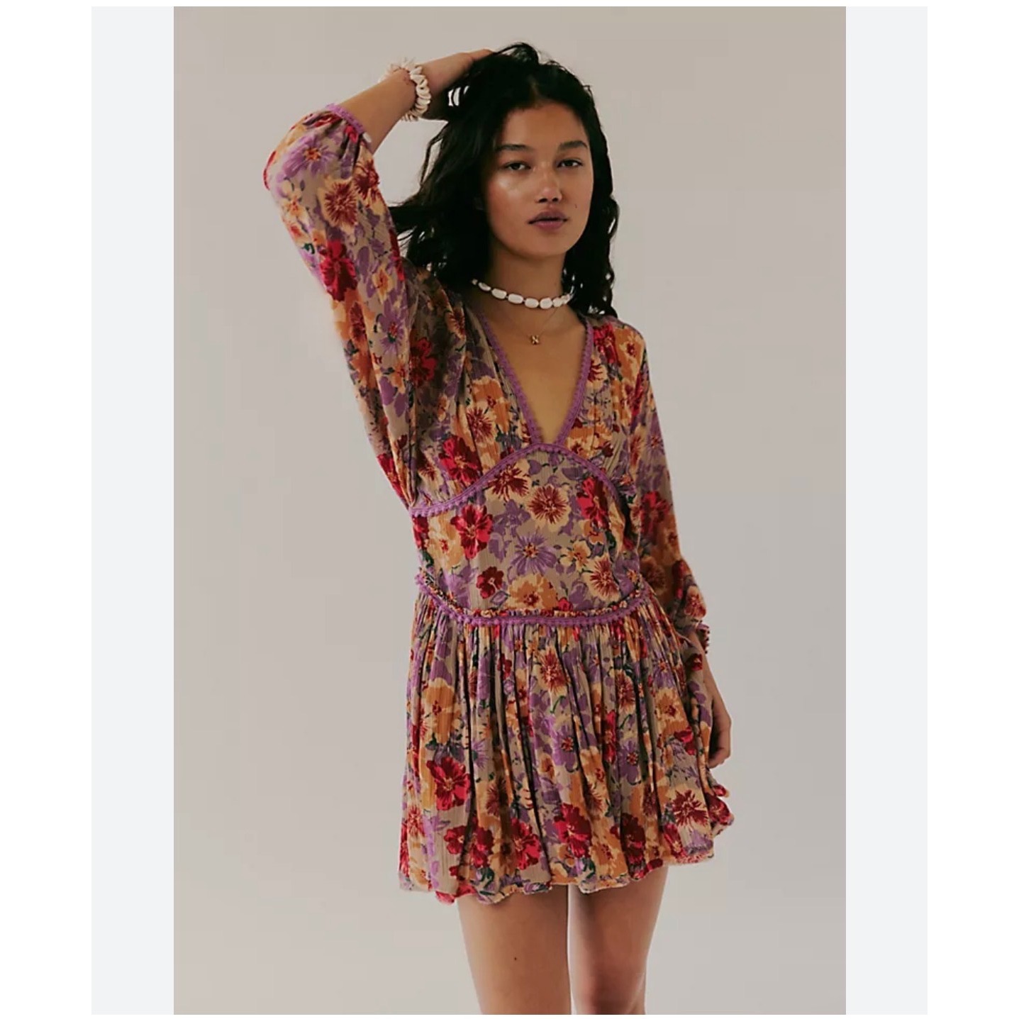 Free People Sweet Dreams Printed Mini Dress